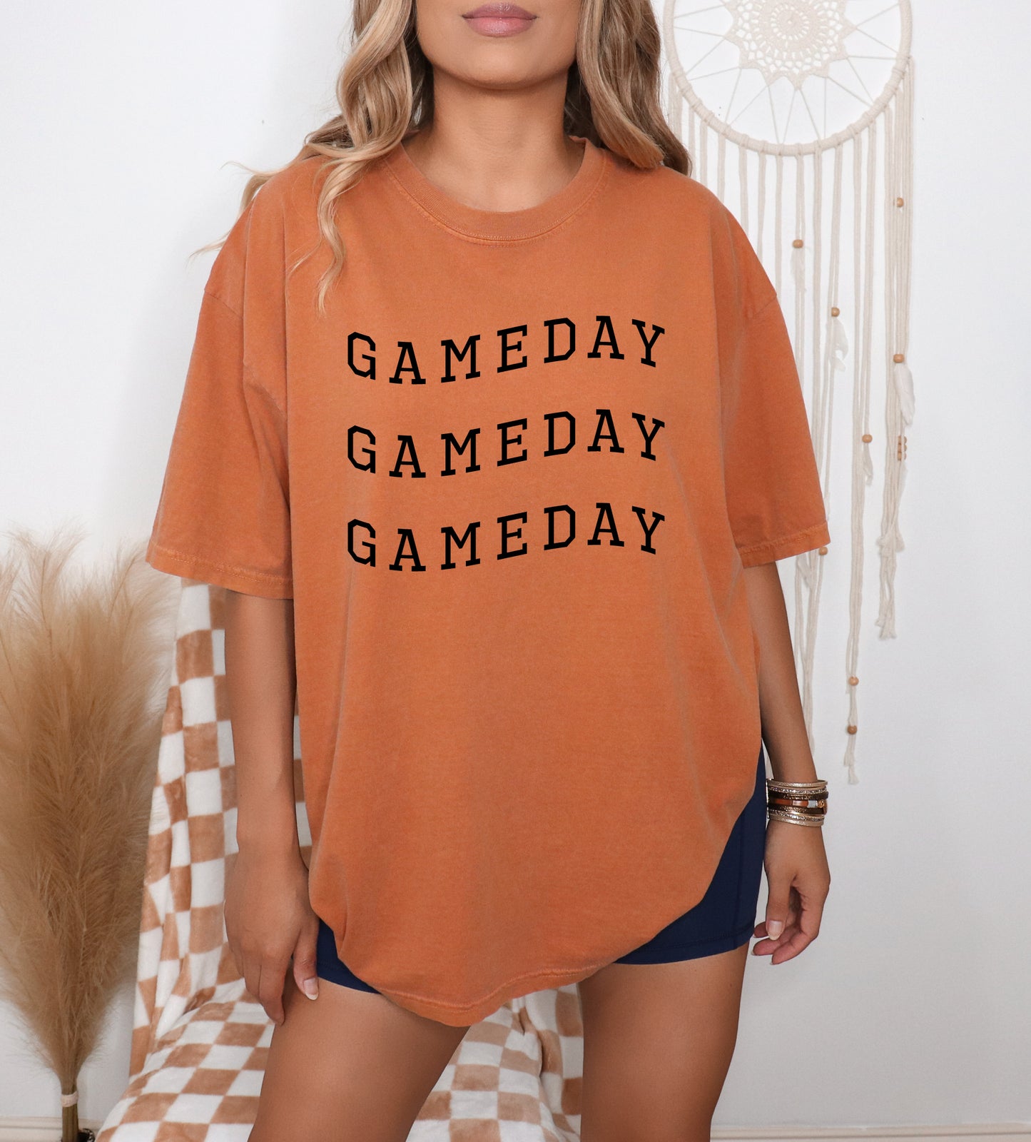 Comfort Colors Game Day Wavy Football Shirt