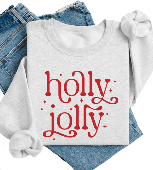 Holly Jolly - Women's Cute Christmas Sweatshirt