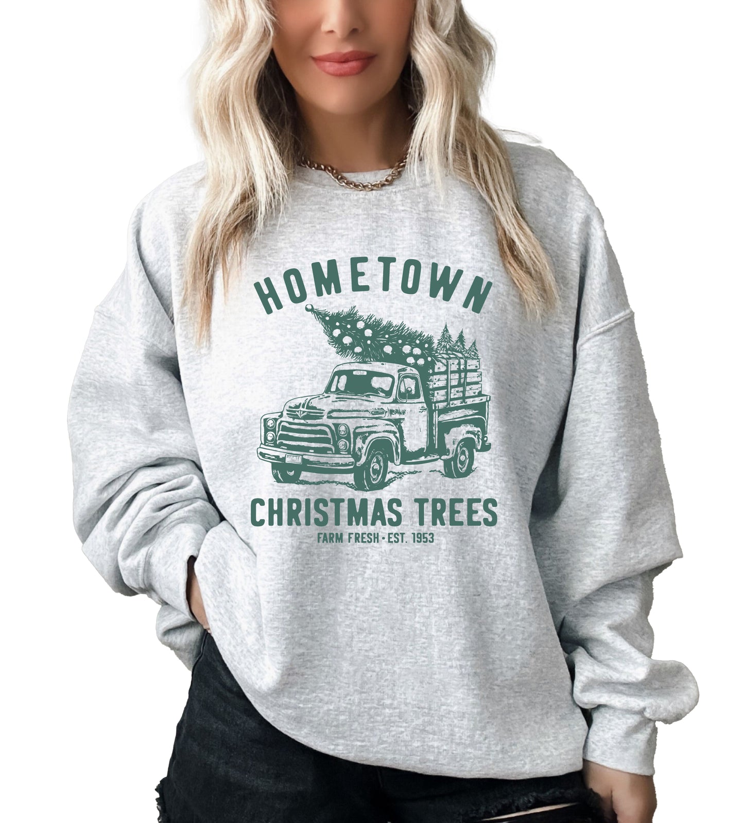 Hometown Christmas Trees - Women's Cozy Holiday Sweater