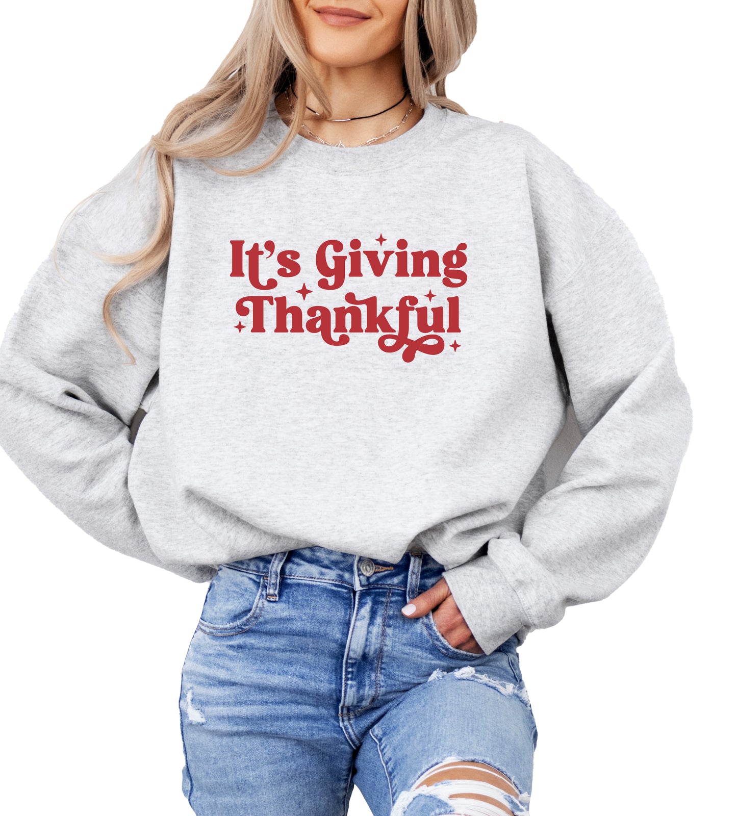 It's Giving Thankful - Women's Holiday Sweatshirt