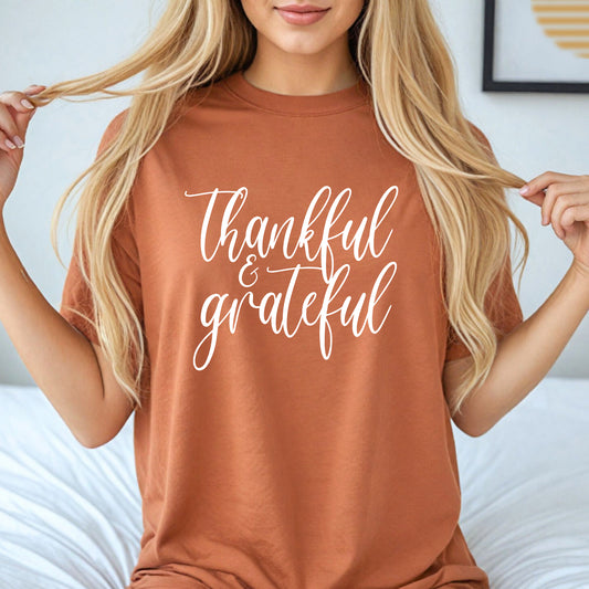 Thankful and Grateful - Women's Fall T-Shirt