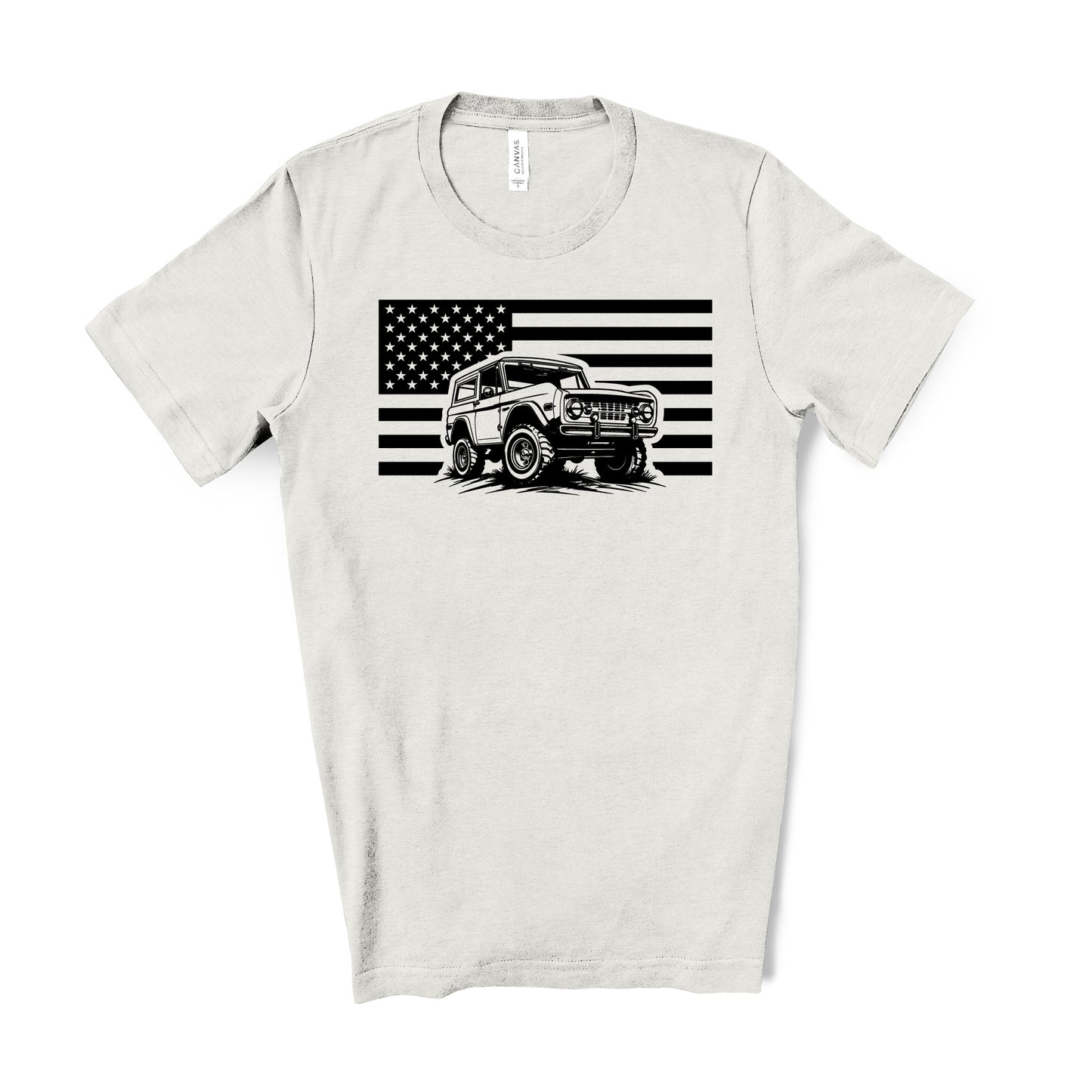 Off Road American Flag 4x4 Adventure Trails Mudding Shirt Vintage Truck SUV