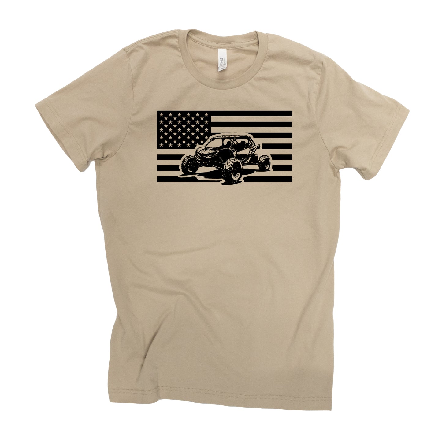 Off Road SXS American Flag 4x4 Adventure Trails Mudding Shirt