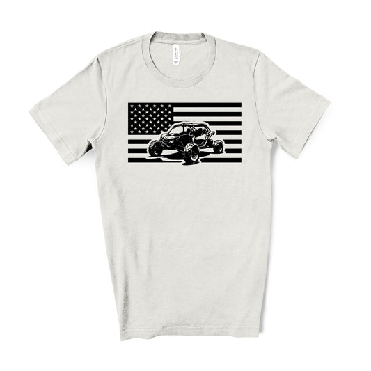 Off Road SXS American Flag 4x4 Adventure Trails Mudding Shirt