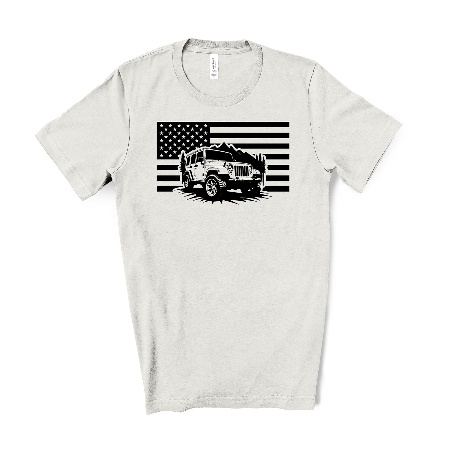 Off Road American Flag Patriotic USA 4x4 Adventure Trails Mudding Shirt