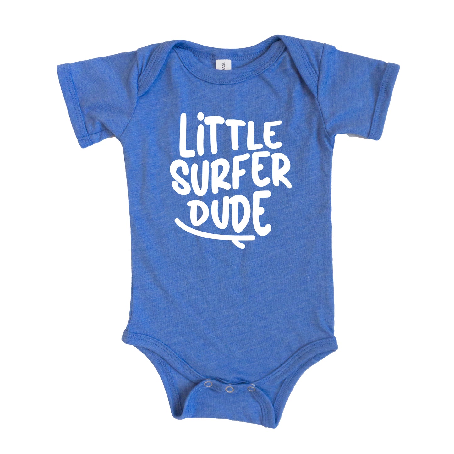 Little Surfer Dude Baby Short Sleeve Infant Summer Baby Vacation Bodysuit One-Piece